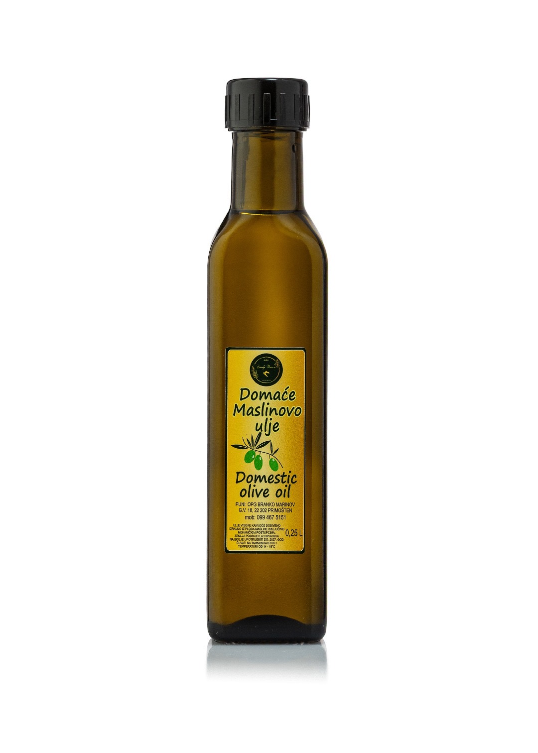 Oliwa z oliwek extra virgin 0,25L – butelka próbna